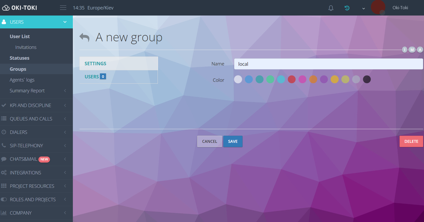 Creating a user group