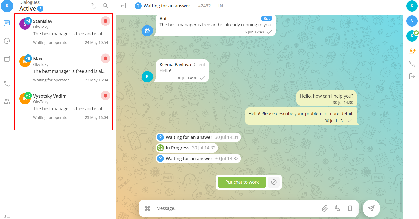 Chat list