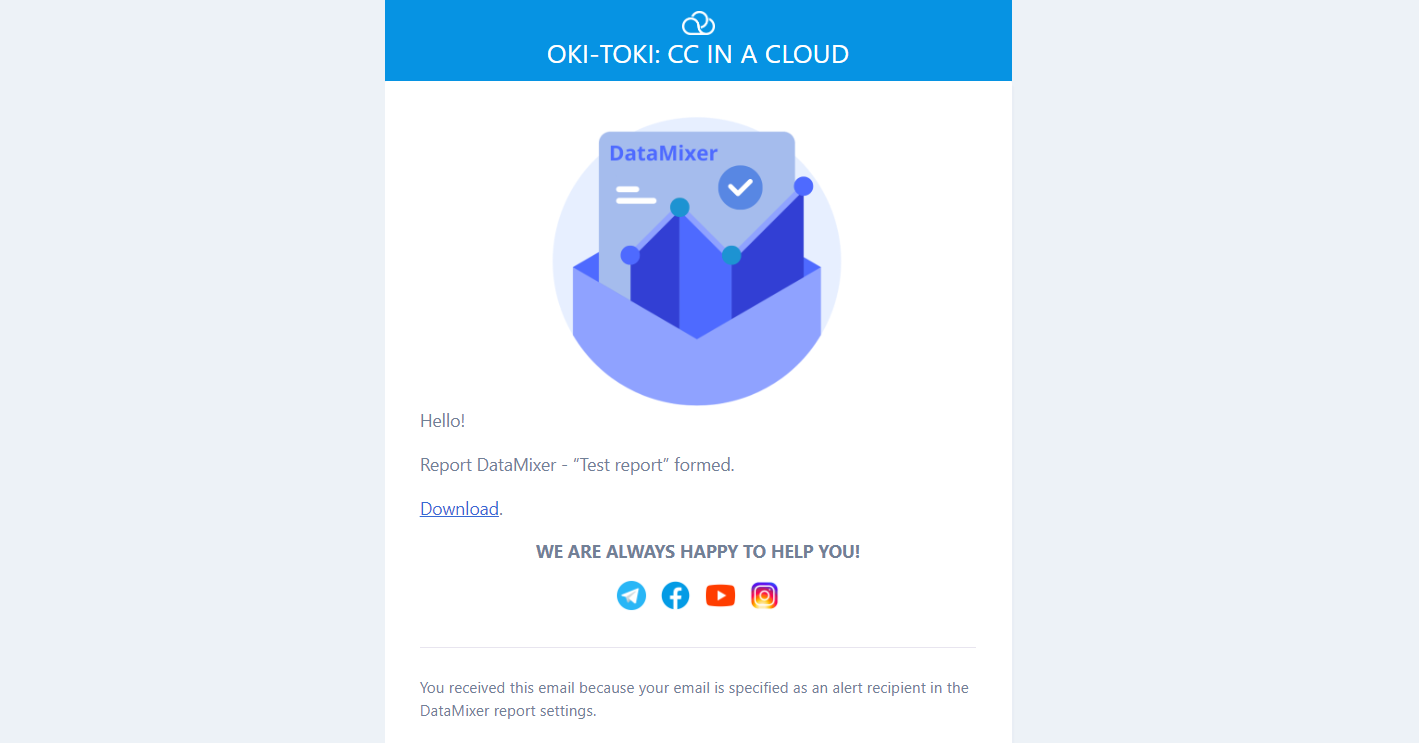 Notification of the ready report