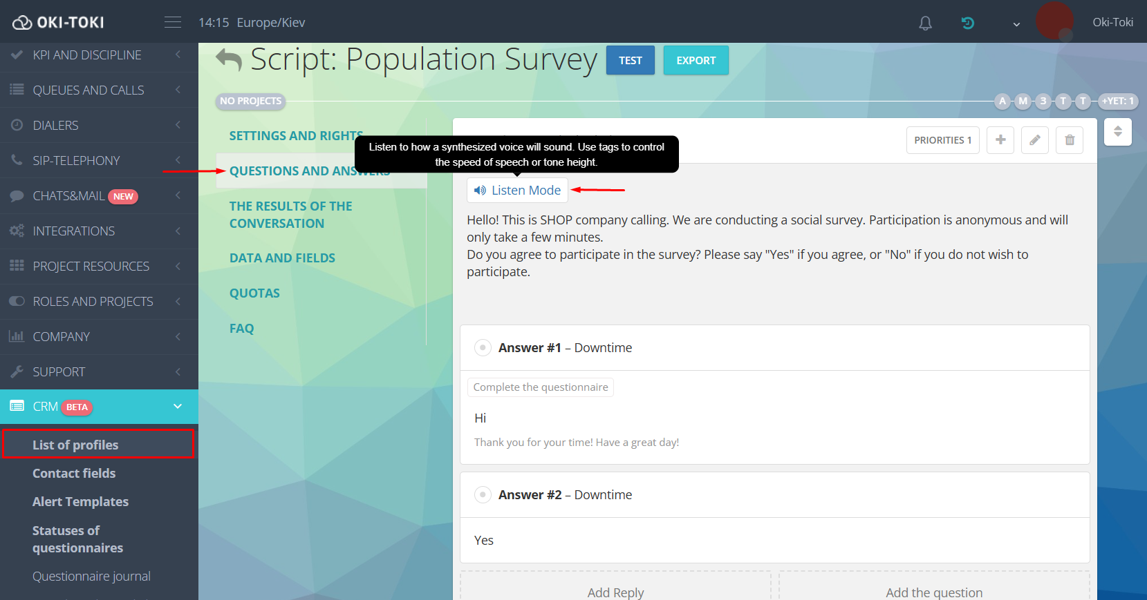Creating a script for an autooperator