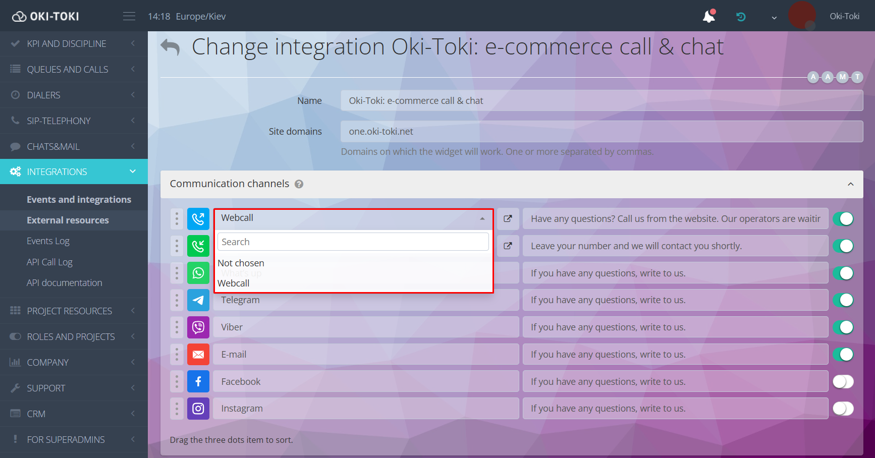 Adding integrations